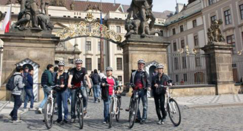 Prag auf dem Fahrrad